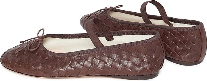 Women's Leonie Leather Ballet Flats - Cream - Size 10 - Image 7