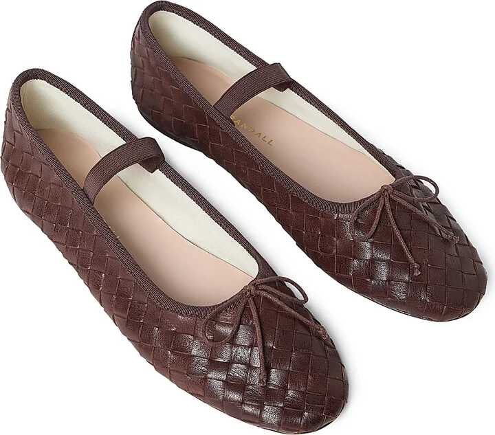 Women's Leonie Leather Ballet Flats - Cream - Size 10 - Image 9