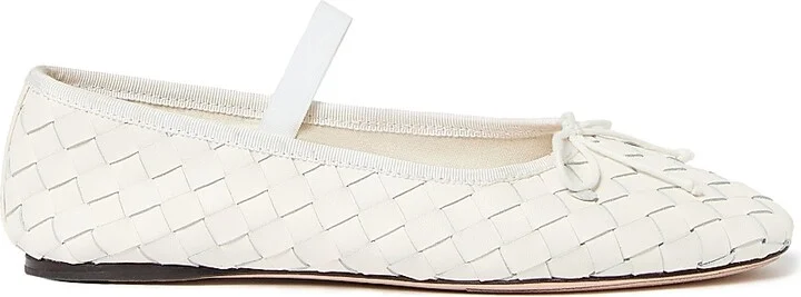 Women's Leonie Leather Ballet Flats - Cream - Size 10
