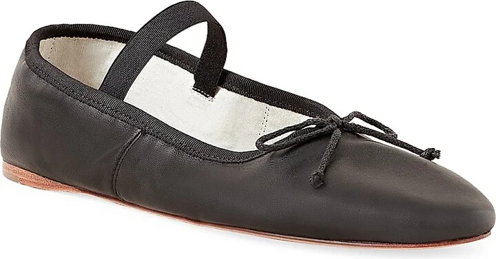 Women's Leonie Leather Ballet Flats - Red - Size 11 - Image 5