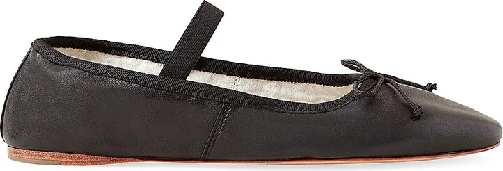 Women's Leonie Leather Ballet Flats - Red - Size 11 - Image 7