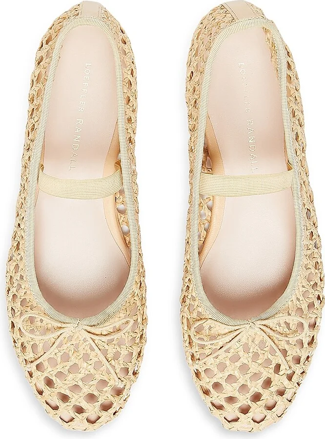 Women's Leonie Raffia Ballet Flats - Black - Size 11 - Image 8
