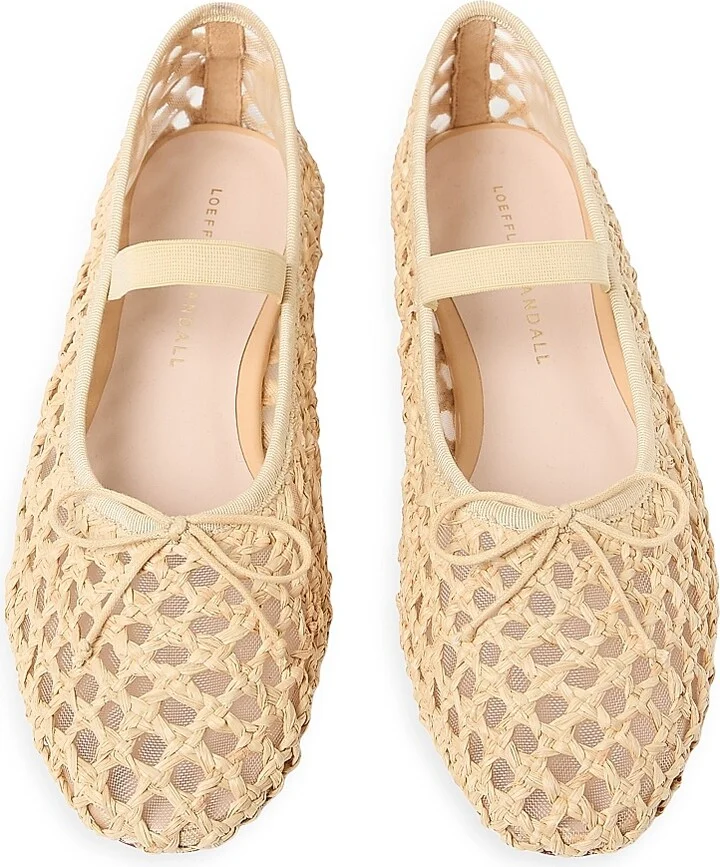 Women's Leonie Raffia Ballet Flats - Black - Size 11 - Image 10
