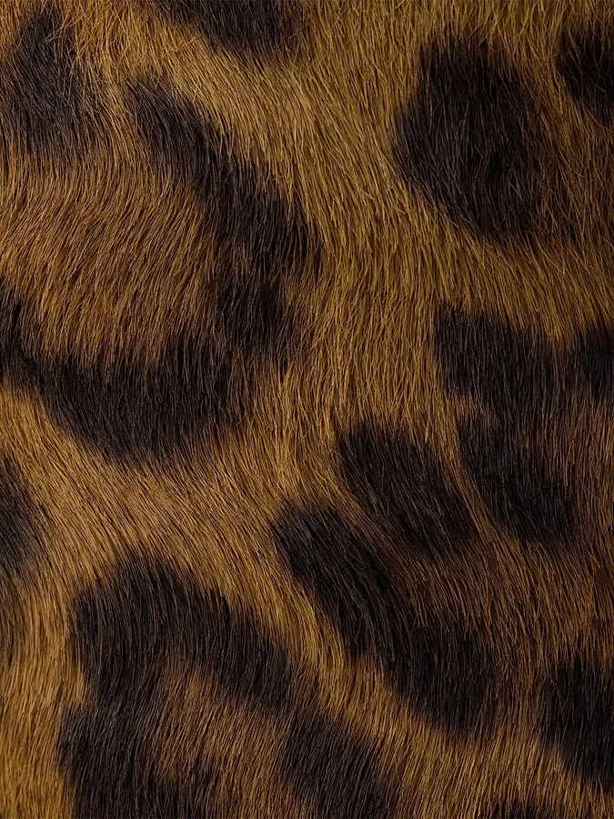Women's Leopard-Print Leather Mules - Beige Khaki - Size 6 - Image 4