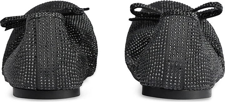 Women's Leopold Ballerinas with Rhinestones - Black - Size 7 - Image 3