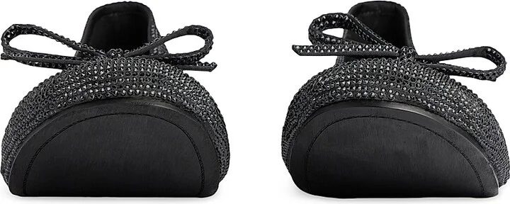Women's Leopold Ballerinas with Rhinestones - Black - Size 7 - Image 4