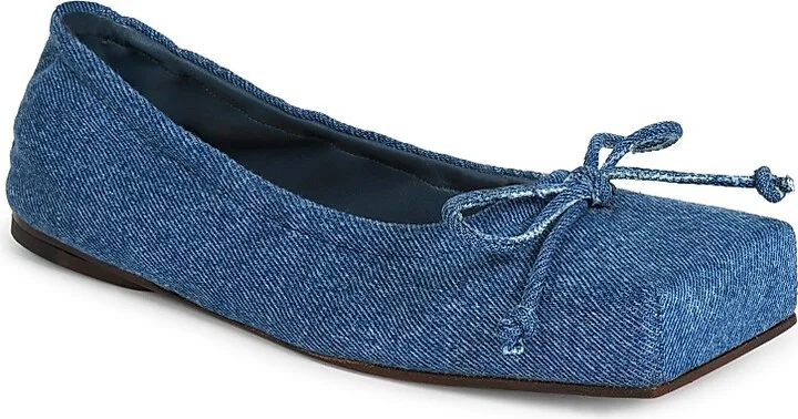 Women's Les Ballerines Denim Ballet Flats - Blue - Size 5 - Image 2