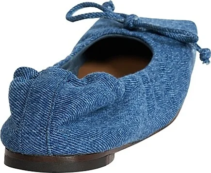 Women's Les Ballerines Denim Ballet Flats - Blue - Size 5 - Image 3