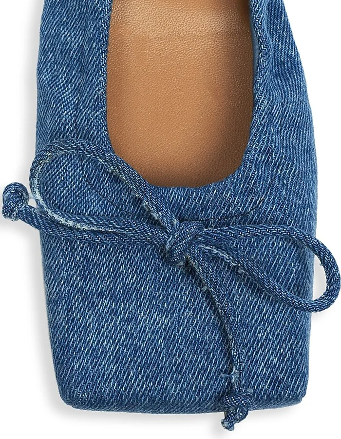 Women's Les Ballerines Denim Ballet Flats - Blue - Size 5 - Image 4
