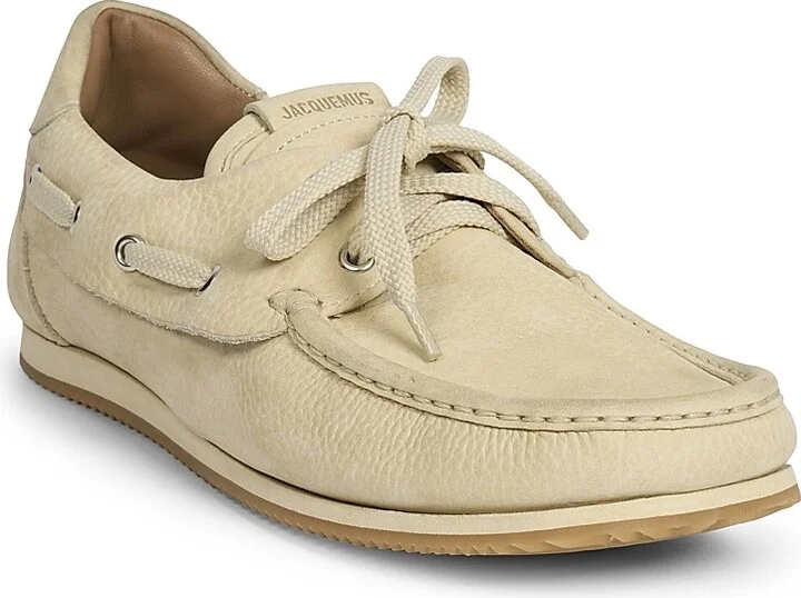 Women's Les Batto Leather Boat Shoes - Pale Yellow - Size 5 - Image 2