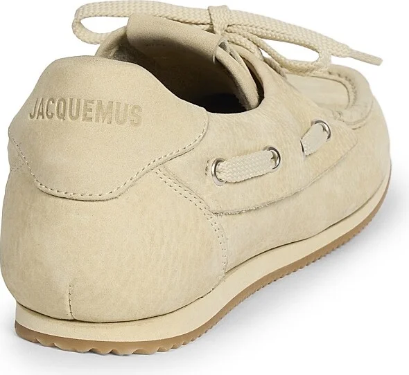 Women's Les Batto Leather Boat Shoes - Pale Yellow - Size 5 - Image 3