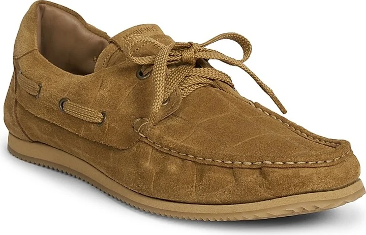 Women's Les Batto Suede Boat Shoes - Camel - Size 5 - Image 2