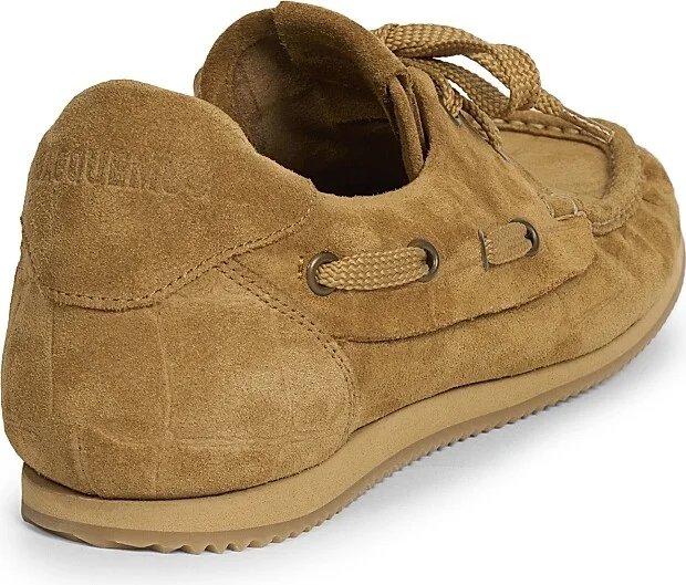Women's Les Batto Suede Boat Shoes - Camel - Size 5 - Image 3