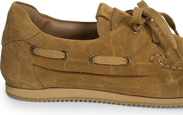 Women's Les Batto Suede Boat Shoes - Camel - Size 5 - Image 5