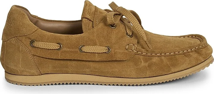 Women's Les Batto Suede Boat Shoes - Camel - Size 5