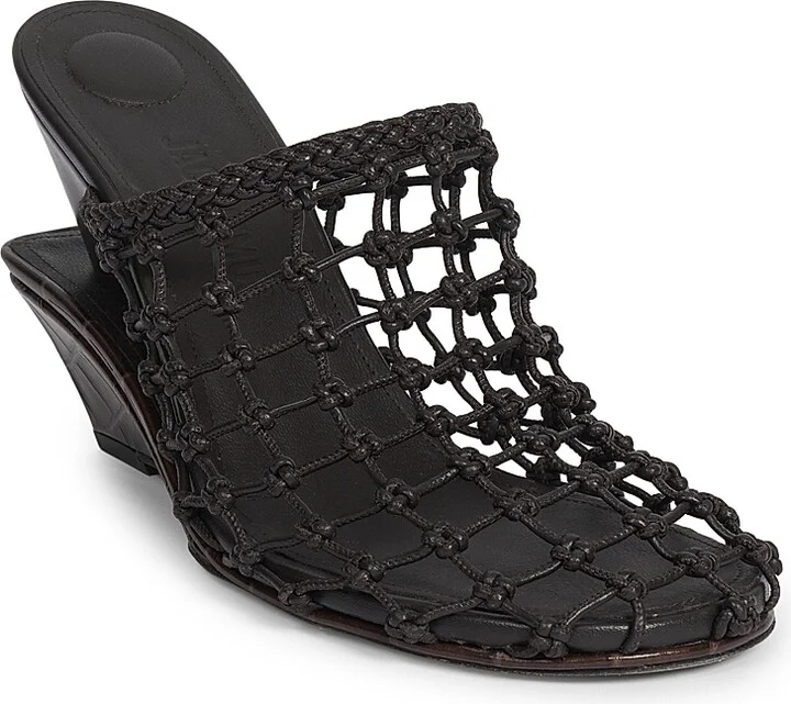 Women's Les Doubles Tresses 100MM Leather Mules - Dark Brown - Size 6 - Image 2