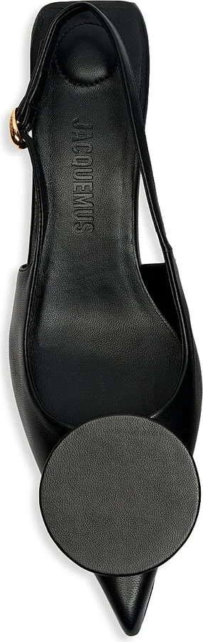 Women's Les Slingbacks Leather Flats - Black - Size 6 - Image 5