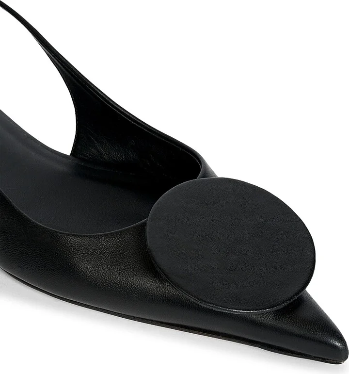 Women's Les Slingbacks Leather Flats - Black - Size 6 - Image 6