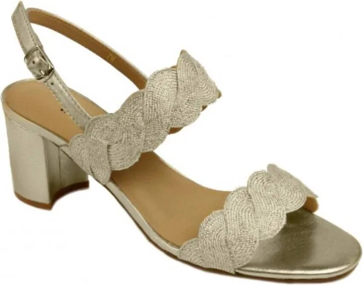Women's Lettie Woven Sandals In Beige/platino