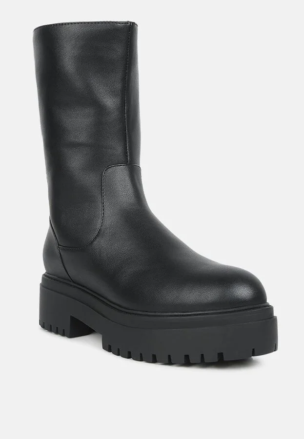 Women's Lewisa Panelled Lug Sole Boots - Image 4
