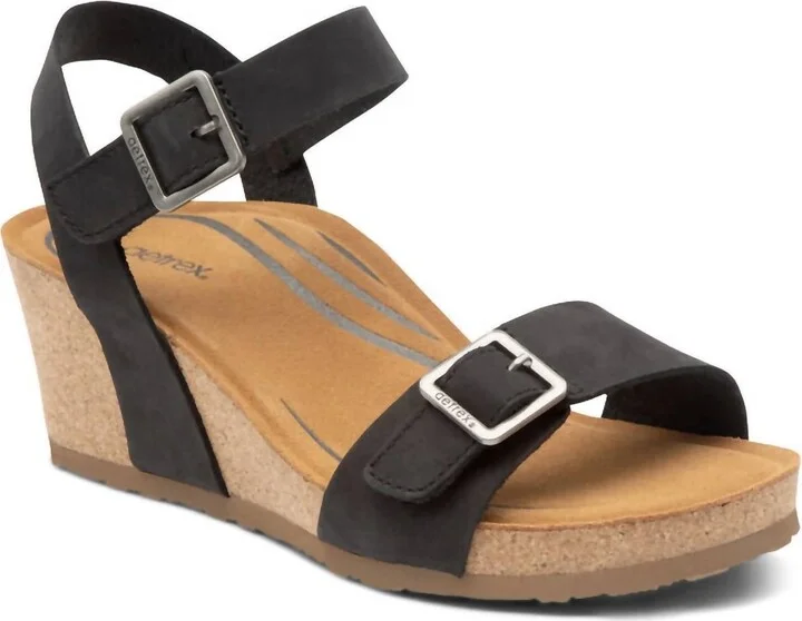 Women's Lexa Wedge Sandals In Black