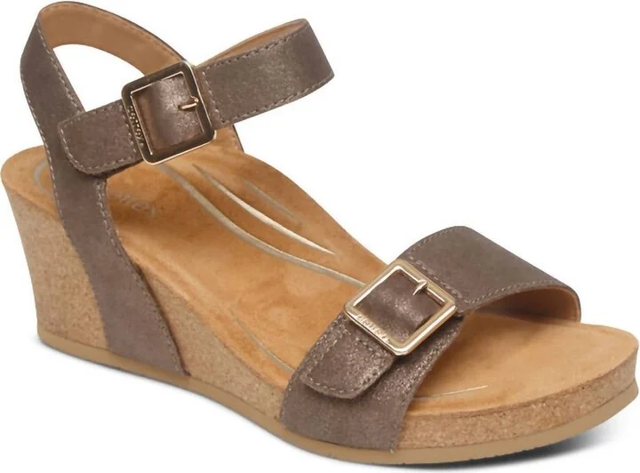 Women's Lexa Wedge Sandals In Bronze