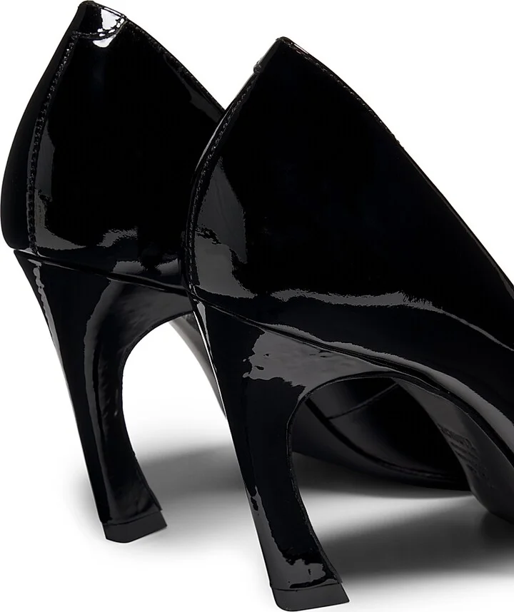 Women's Lexi 90MM Patent Leather Pumps - Dark Grey - Size 6.5 - Image 8
