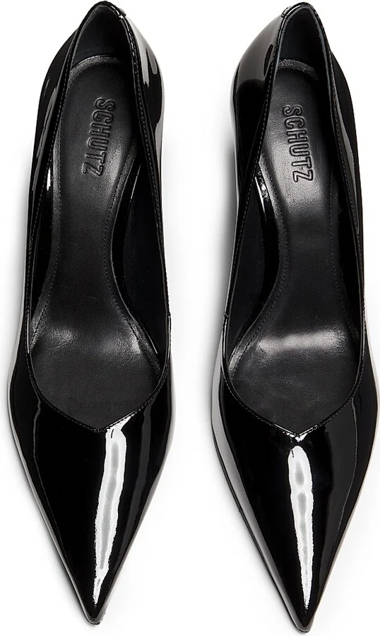 Women's Lexi 90MM Patent Leather Pumps - Dark Grey - Size 6.5 - Image 9