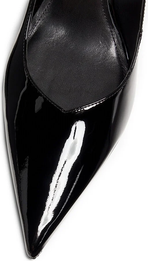 Women's Lexi 90MM Patent Leather Pumps - Dark Grey - Size 6.5 - Image 11
