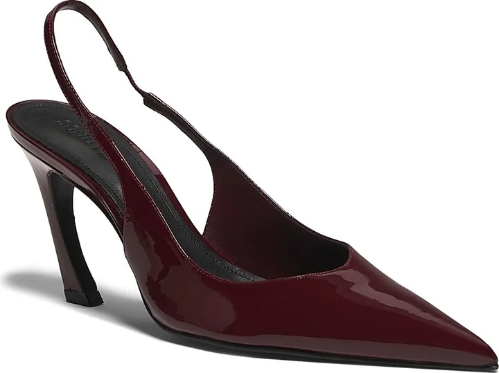 Women's Lexi 90MM Patent Leather Slingback Pumps - Vino - Size 5 - Image 2