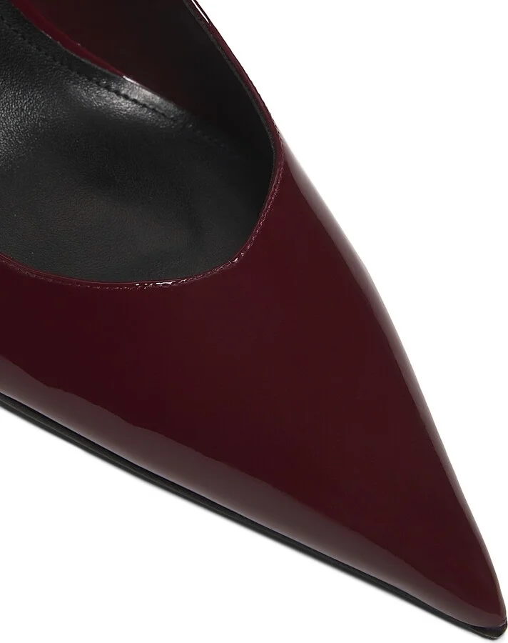 Women's Lexi 90MM Patent Leather Slingback Pumps - Vino - Size 5 - Image 5