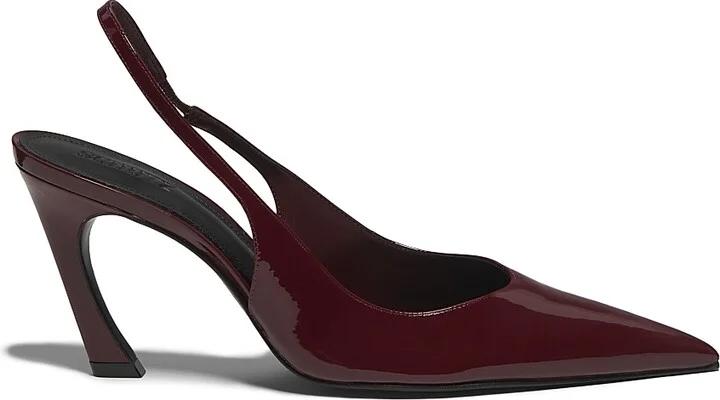 Women's Lexi 90MM Patent Leather Slingback Pumps - Vino - Size 5
