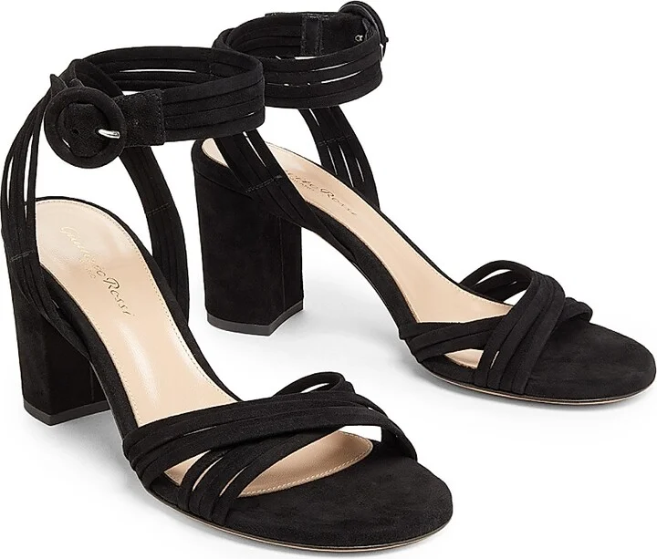 Women's Lianne 70MM Suede Pump Sandals - Black - Size 6 - Image 2