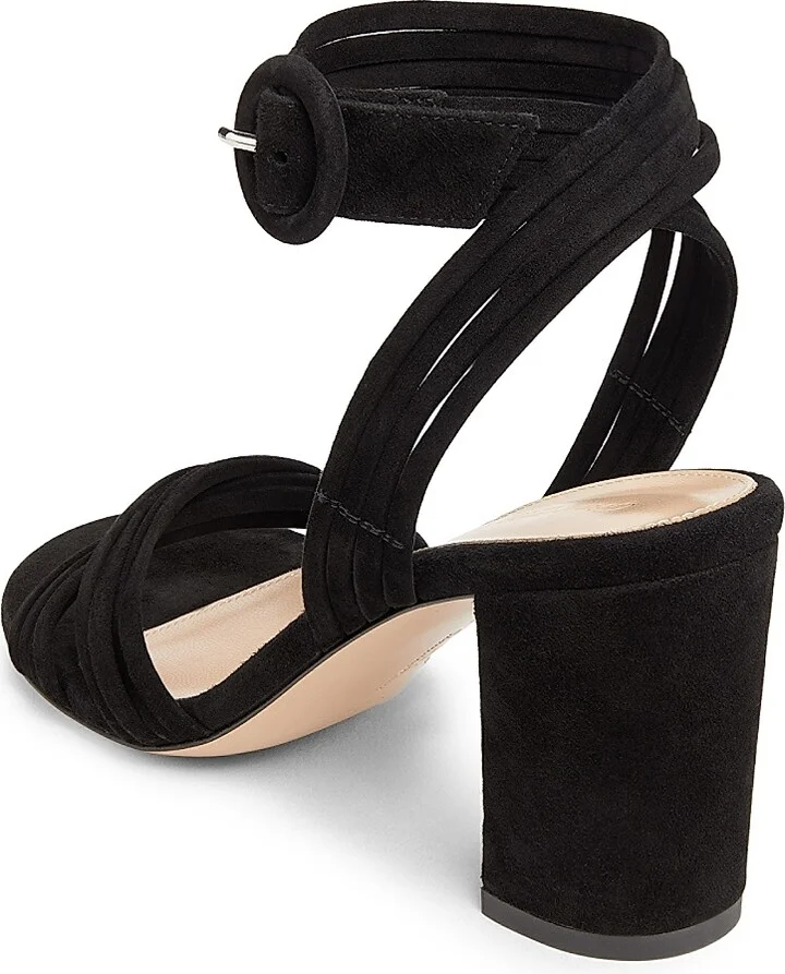Women's Lianne 70MM Suede Pump Sandals - Black - Size 6 - Image 3