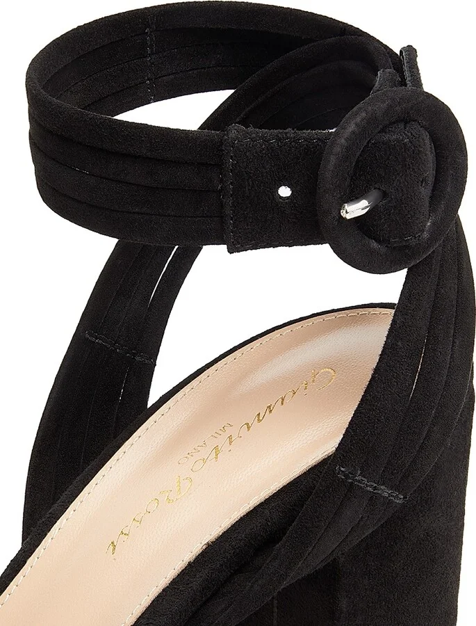 Women's Lianne 70MM Suede Pump Sandals - Black - Size 6 - Image 5