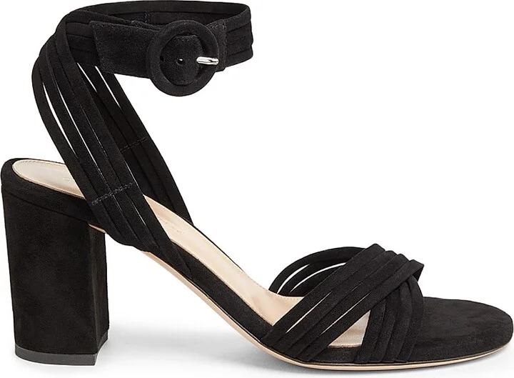 Women's Lianne 70MM Suede Pump Sandals - Black - Size 6