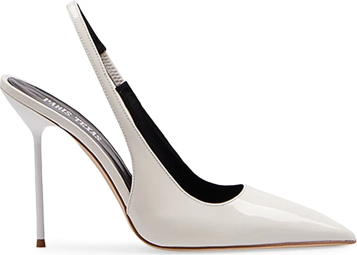 Women's Lidia 105MM Patent Leather Slingback Pumps - Beige - Size 8.5 - Image 7
