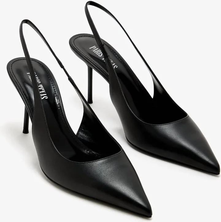 Women's Lidia Slingback Pointed-Toe Pin Heels In Black