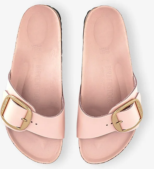 Womens Light Rose Madrid Big Buckle Suede Sandals Eur 37 / 4 Uk Women - Image 2