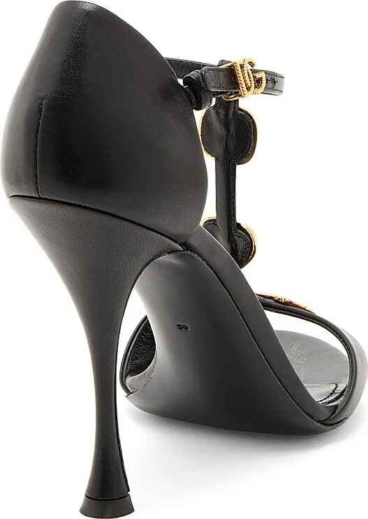 Women's Like A Virgin Leather d'Orsay Sandals - Nero - Size 6 - Image 3