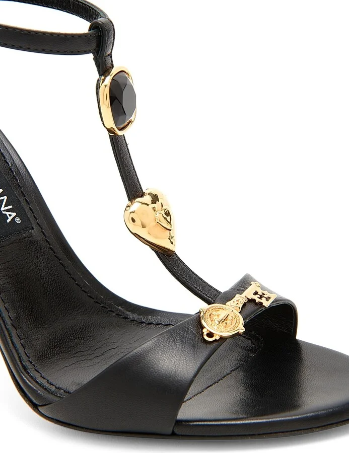 Women's Like A Virgin Leather d'Orsay Sandals - Nero - Size 6 - Image 5