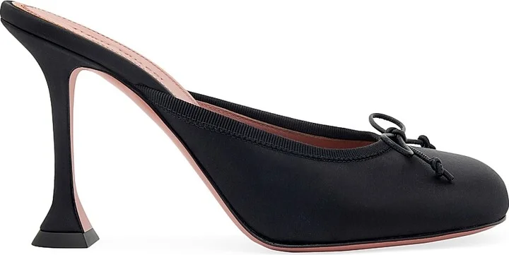 Women's Lila 95MM Silk Mules - Satin Mocha - Size 6.5 - Image 5