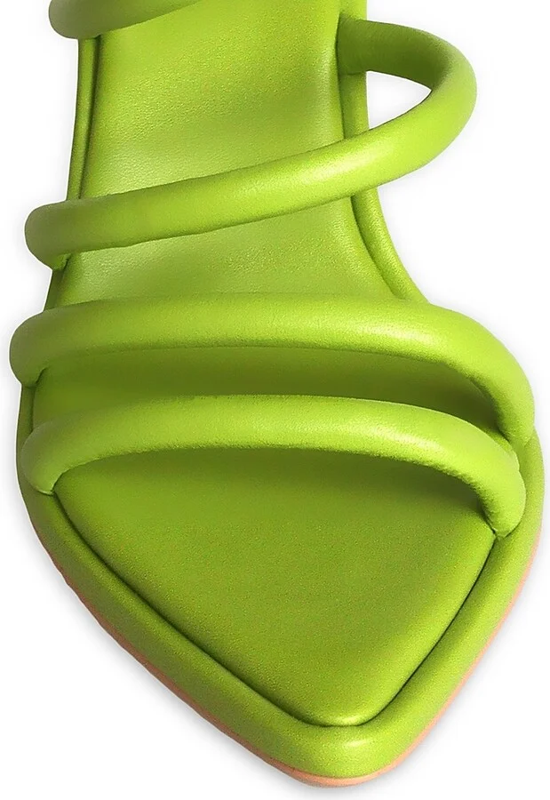Women's Liliana Ankle-Strap Heeled Sandals - Chartreuse - Size 5 - Image 4