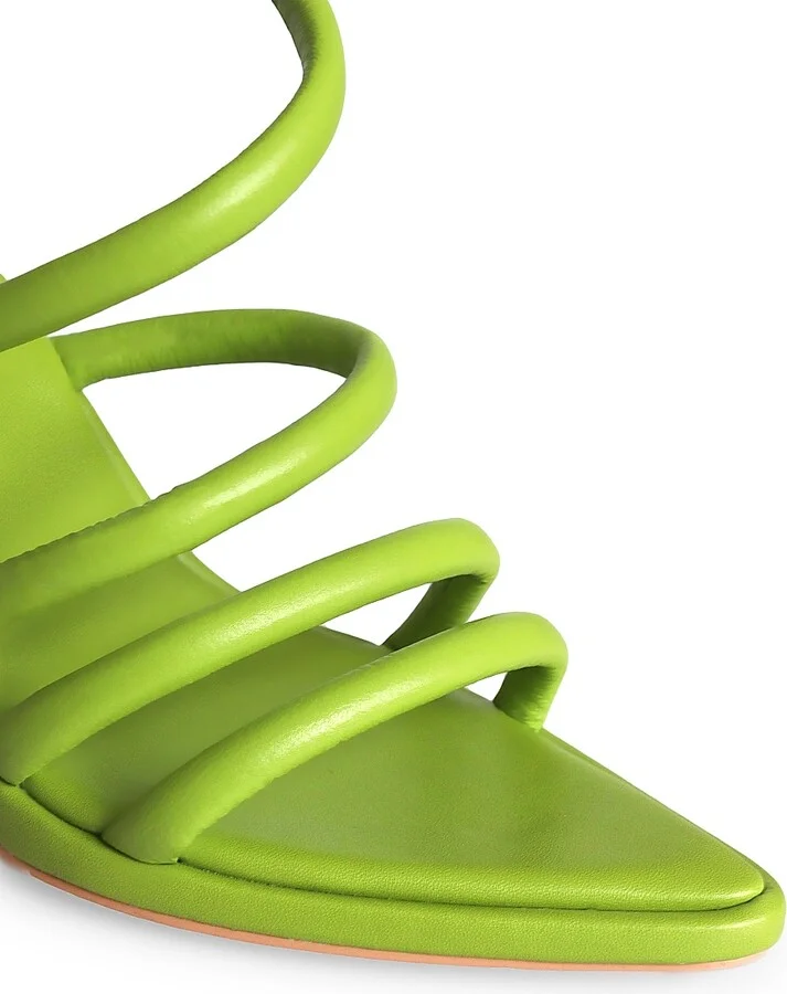 Women's Liliana Ankle-Strap Heeled Sandals - Chartreuse - Size 5 - Image 7