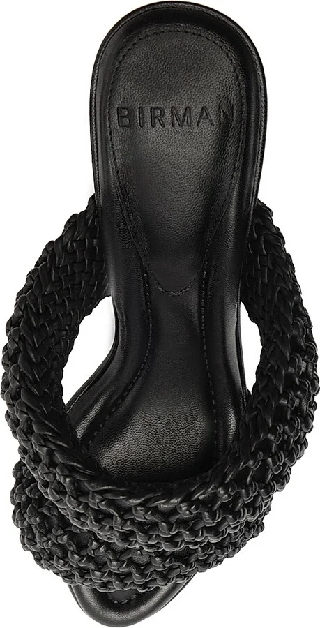 Women's Lilla 85MM Woven Leather Sandals - Espresso - Size 5 - Image 11
