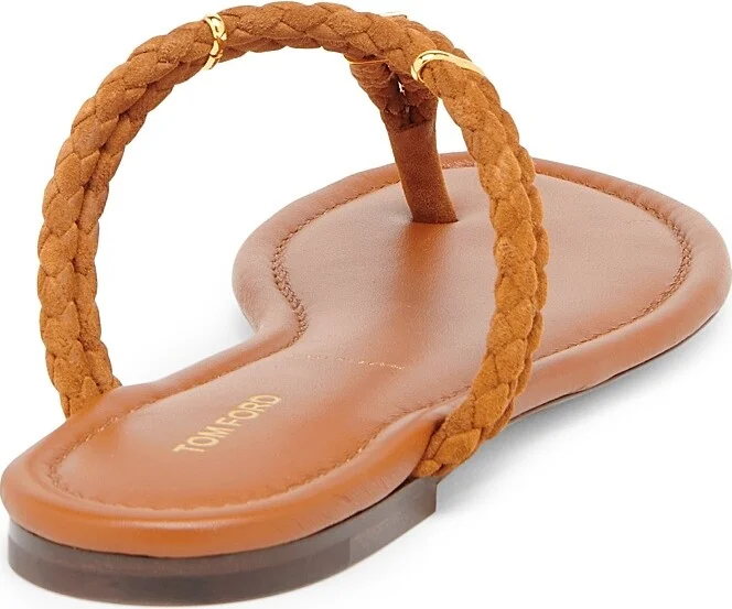Women's Lily Woven Suede T-Strap Sandals - Pecan - Size 6 - Image 3