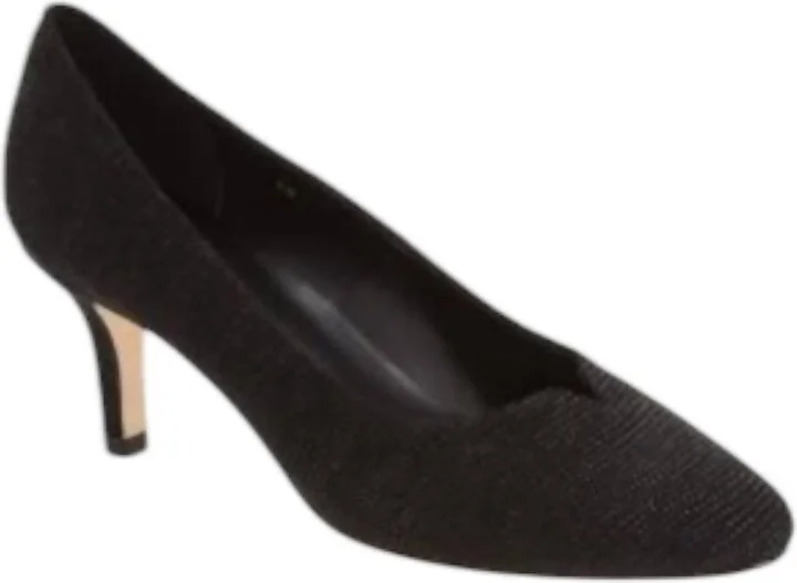 Women's Linden Embossed Leather Heels In Black Suede