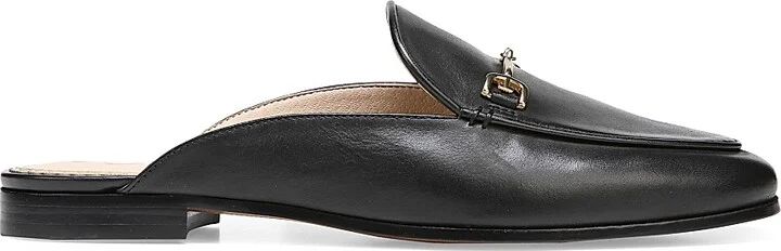 Women's Linnie Leather Loafer Mules - Black - Size 10