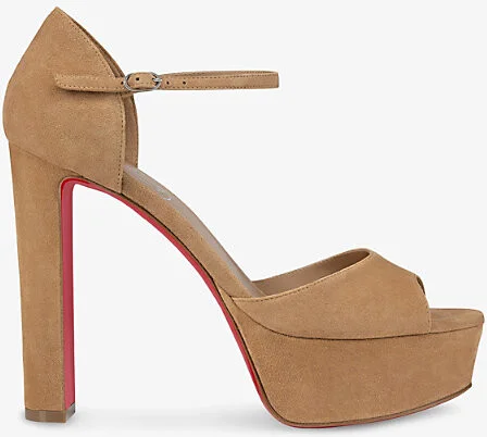 Womens Lionne Sandaloo 130 Suede Heeled Sandals Eur 39.5 / 6.5 Uk Women
