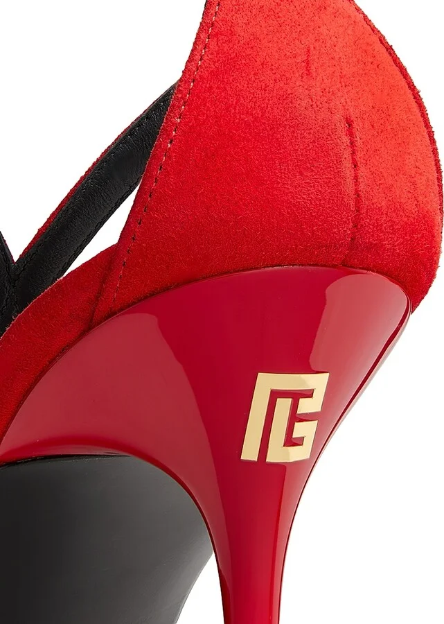 Women's Lips 95MM Suede Sandals - Red - Size 9 - Image 5